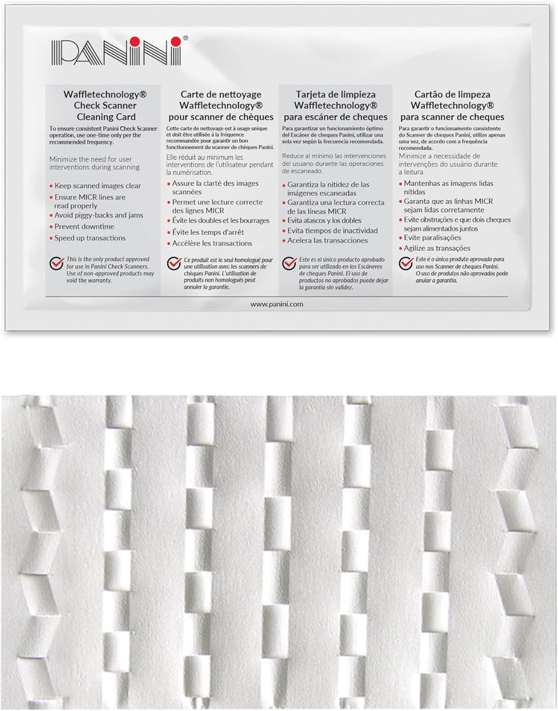 Waffletechnology Check Scanner Cleaning Cards - Pack of 15 - Image 1
